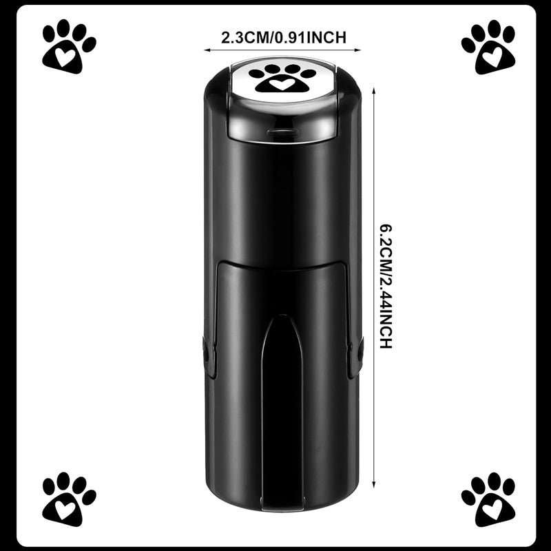 Supervitae 2 Pack Love Dog Paws Print Stamps Ink Stamper Mini Self Inking Stamps for Party Activities Craft Supplies - Image 2